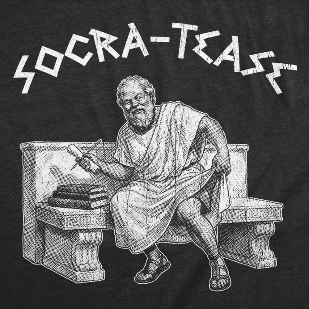 Mens Funny T Shirts Socra Tease Sarcastic Ancient Greece Tee For Men